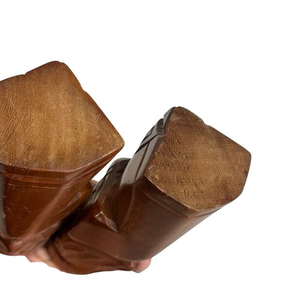 AINU Wood Statue Japanese Doll Folk Hokkaido Figure Hand Carved size 7 inches - Picture 7 of 10